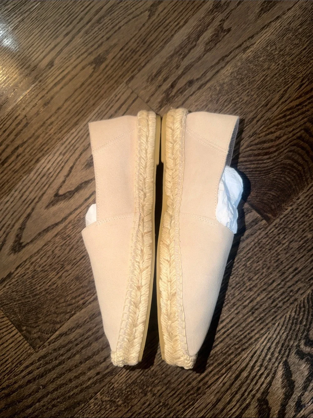 New! Banana Republic Suede Espadrilles Flats 8 Shoes Ivory Mivano Italia